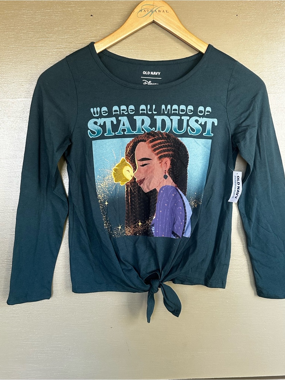 Old Navy Kids 'We Are All Made of Stardust' Graphic Tie-Front Top NWT